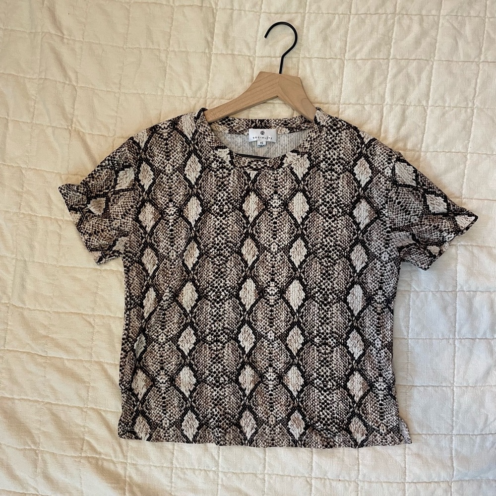 Socialite Snake Print Tee